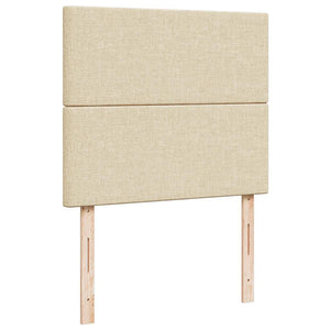 Ottoman Bett mit Matratze & LEDs Creme 120x190 cm