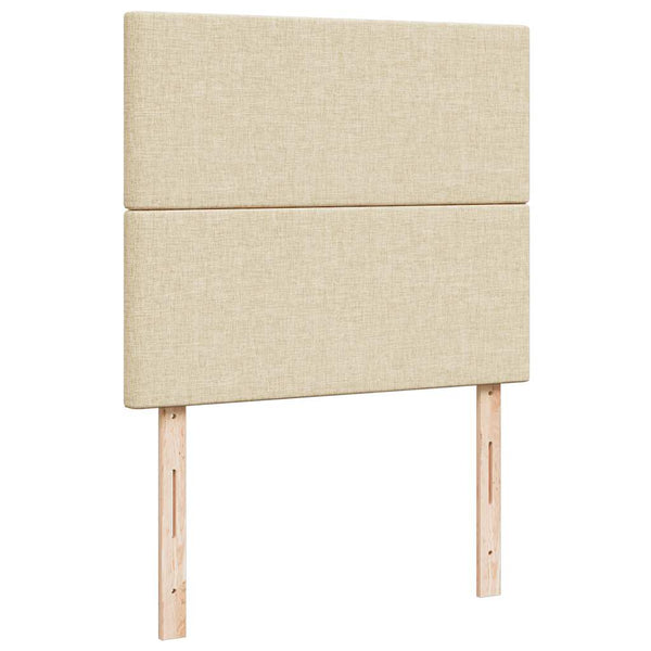 Ottoman Bett mit Matratze & LEDs Creme 120x190 cm
