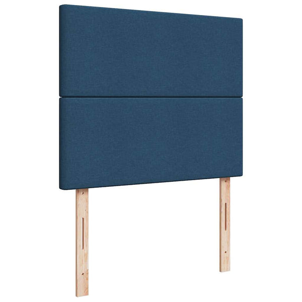Ottoman Bett mit Matratze & LEDs Blau 120x190 cm
