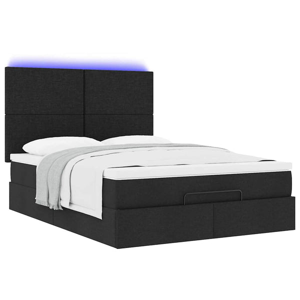 Ottoman Bett mit Matratze & LEDs 140x190 cm