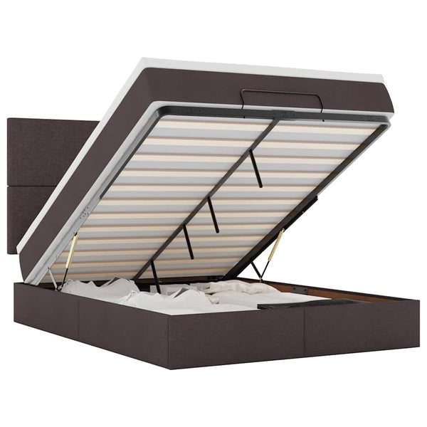 Ottoman Bett mit Matratze & LEDs 140x190 cm