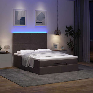 Ottoman Bett mit Matratze & LEDs 140x190 cm