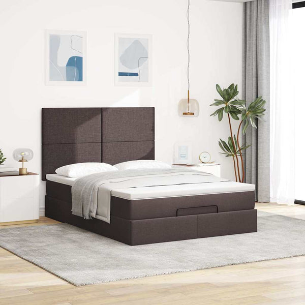 Ottoman Bett mit Matratze & LEDs 140x190 cm
