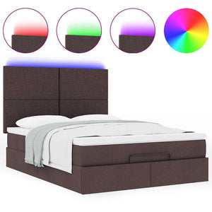 Ottoman Bett mit Matratze & LEDs 140x190 cm