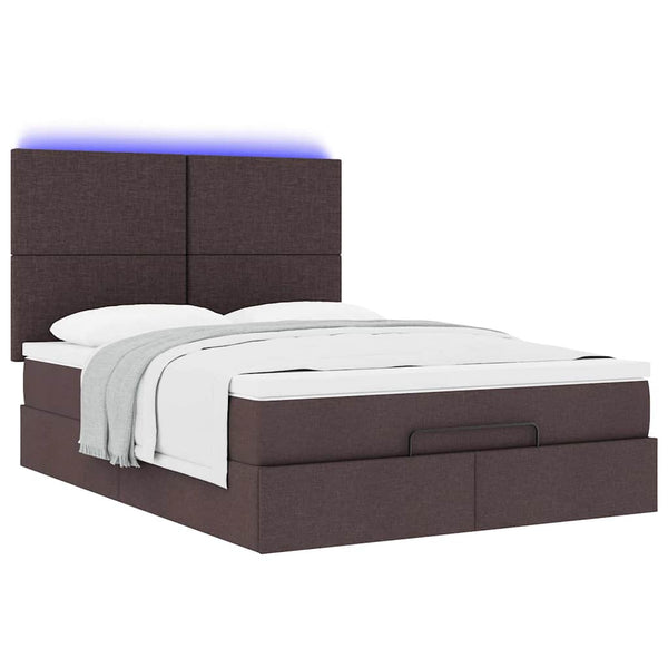 Ottoman Bett mit Matratze & LEDs 140x190 cm