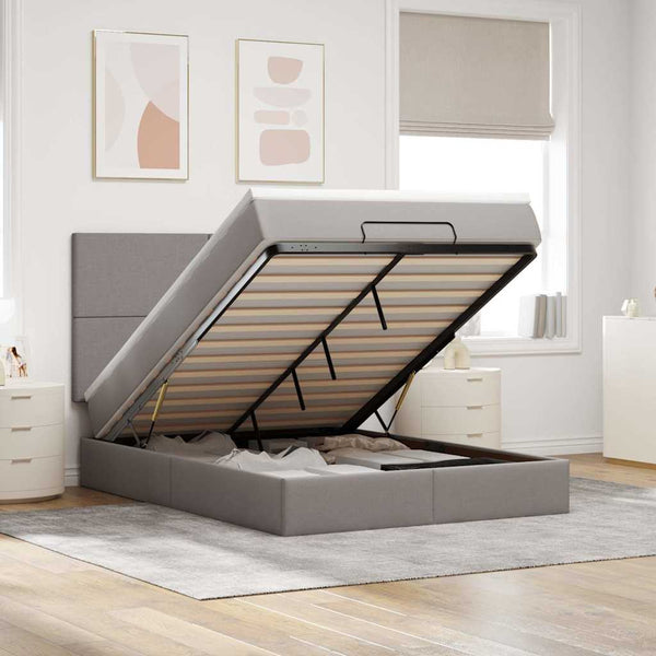 Ottoman Bett mit Matratze & LEDs 140x190 cm