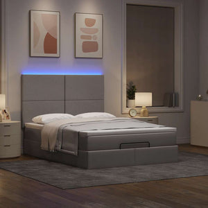 Ottoman Bett mit Matratze & LEDs 140x200 cm