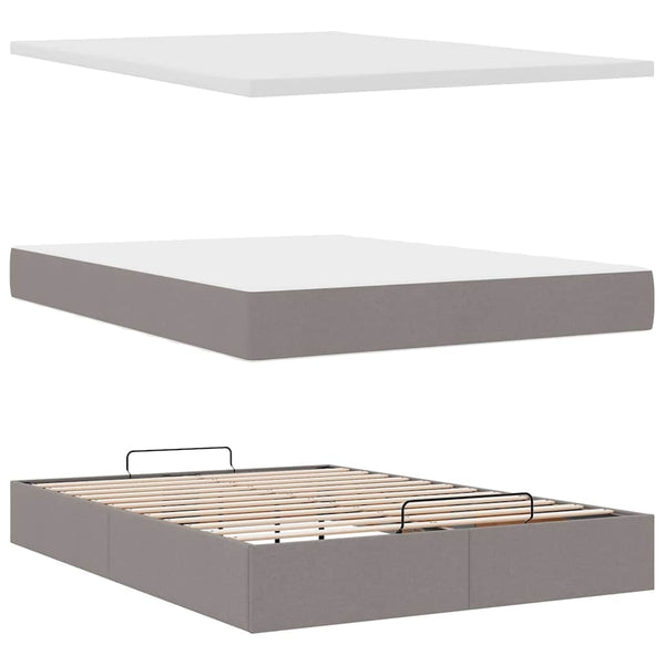 Ottoman Bett mit Matratze & LEDs 140x200 cm