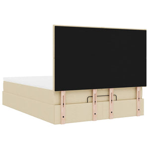 Ottoman Bett mit Matratze Creme 140x200 cm