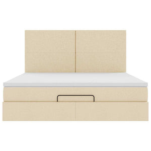 Ottoman Bett mit Matratze Creme 180x200 cm