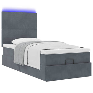 Ottoman Bett mit Matratze & LEDs 90x200 cm