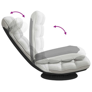 vidaXL Rotating Floor Chair Cloud Grey 70x51x79 cm Fabric