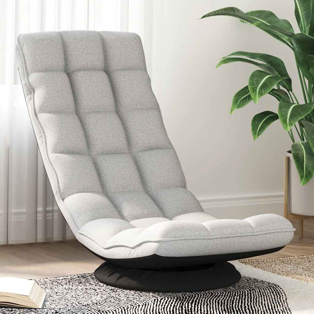 vidaXL Rotating Floor Chair Cloud Grey 70x51x79 cm Fabric