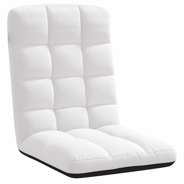 vidaXL Floor Chair Foldable White 71x51x62 cm Fabric