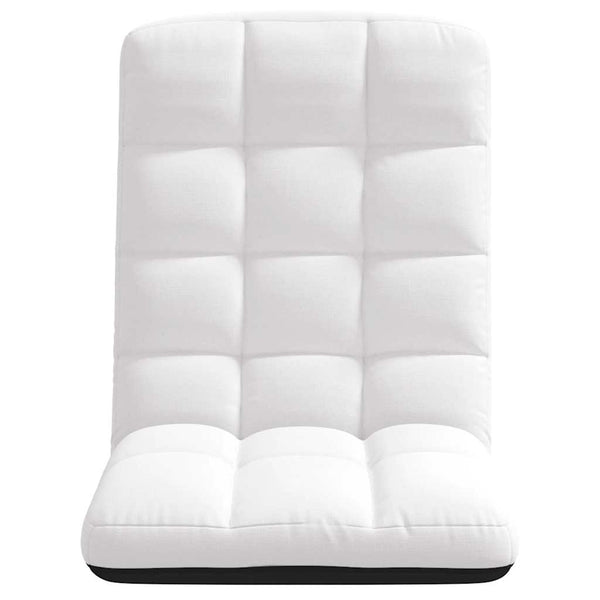 vidaXL Floor Chair Foldable White 71x51x62 cm Fabric