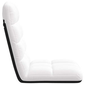 vidaXL Floor Chair Foldable White 71x51x62 cm Fabric