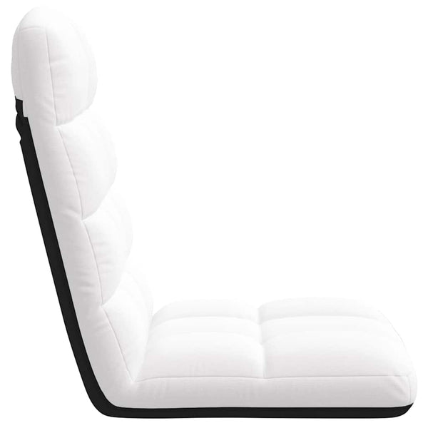 vidaXL Floor Chair Foldable White 71x51x62 cm Fabric
