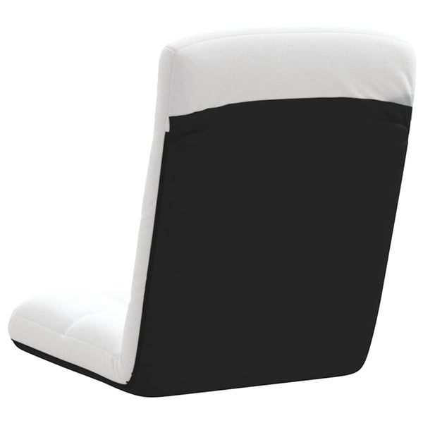vidaXL Floor Chair Foldable White 71x51x62 cm Fabric