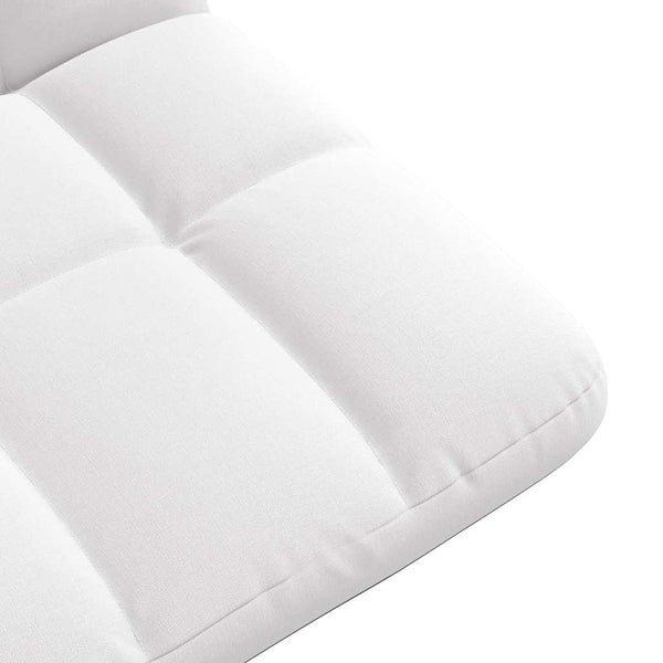 vidaXL Floor Chair Foldable White 71x51x62 cm Fabric