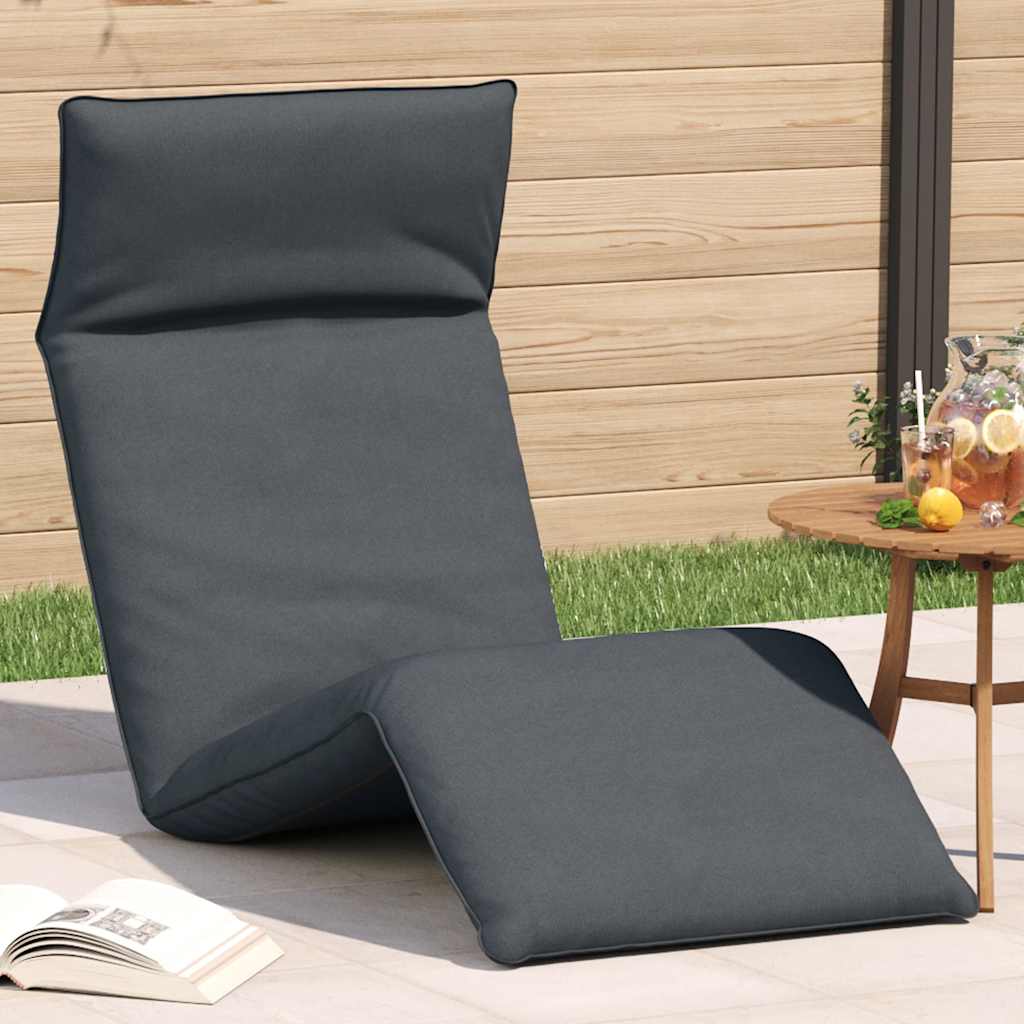 vidaXL Folding Sun Lounger Anthracite 175x54x8.5 cm Oxford Fabric