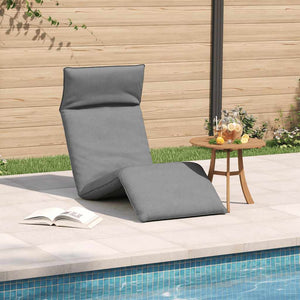 vidaXL Folding Sun Lounger Grey 175x54x8.5 cm Oxford Fabric