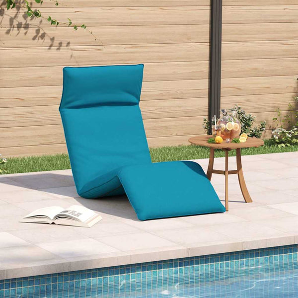 vidaXL Folding Sun Lounger Light Blue 175x54x8.5 cm Oxford Fabric