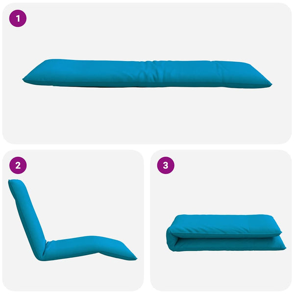 vidaXL Folding Sun Lounger Light Blue 175x54x8.5 cm Oxford Fabric