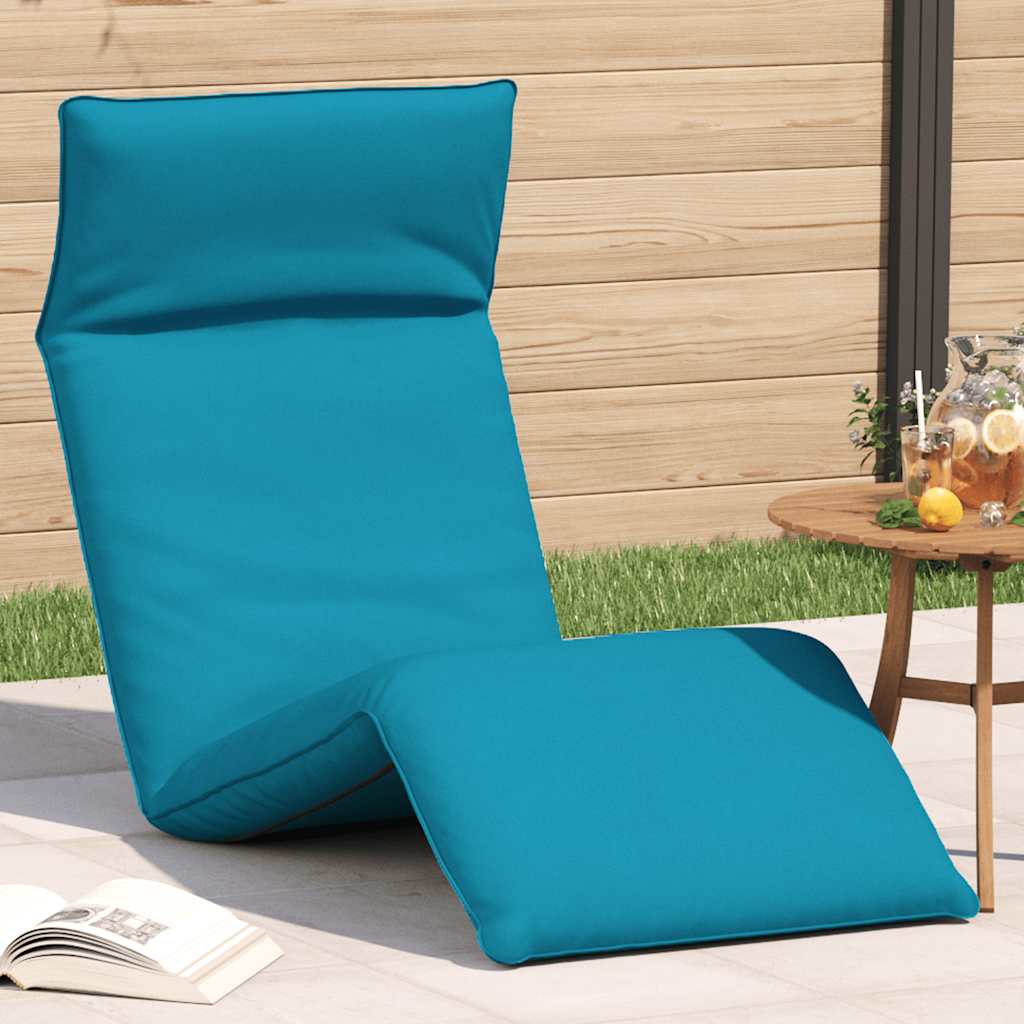 vidaXL Folding Sun Lounger Light Blue 175x54x8.5 cm Oxford Fabric