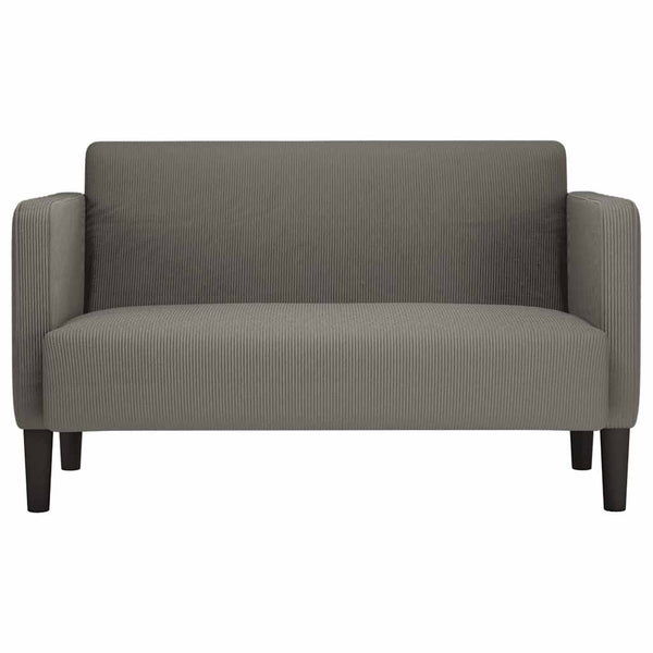 vidaXL Two-Seater Sofa Light Grey 109 cm Corduroy