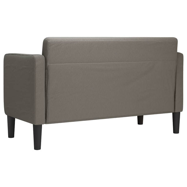 vidaXL Two-Seater Sofa Light Grey 109 cm Corduroy