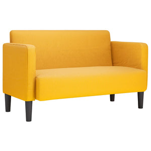 vidaXL Two-Seater Sofa Light Yellow 109 cm Corduroy Fabric