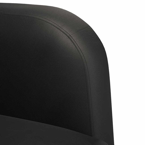 vidaXL Armchair with Armrests Black 54 cm Faux Leather
