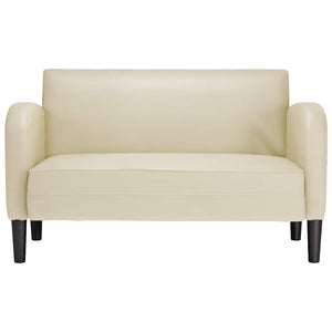 vidaXL Two-Seater Sofa Cream 110 cm Faux Leather