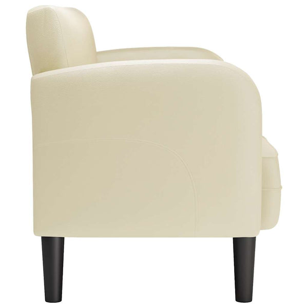 vidaXL Two-Seater Sofa Cream 110 cm Faux Leather
