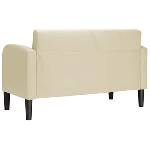 vidaXL Two-Seater Sofa Cream 110 cm Faux Leather