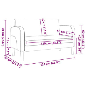 vidaXL Two-Seater Sofa Cream 110 cm Faux Leather