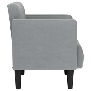 vidaXL Armchair with Armrests Light Grey 53 cm Fabric