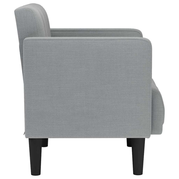 vidaXL Armchair with Armrests Light Grey 53 cm Fabric