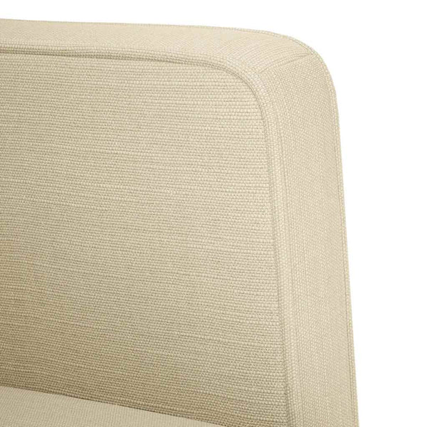 vidaXL Armchair with Armrests Cream 53 cm Fabric