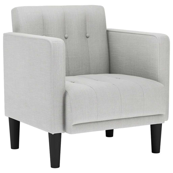 vidaXL Armchair with Armrests Cloud Gray 53 cm Fabric