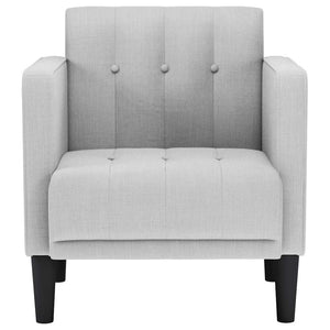 vidaXL Armchair with Armrests Cloud Gray 53 cm Fabric