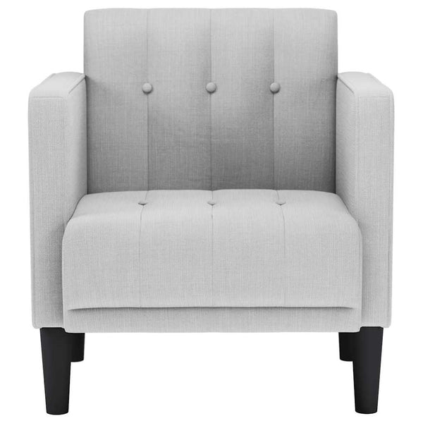 vidaXL Armchair with Armrests Cloud Gray 53 cm Fabric