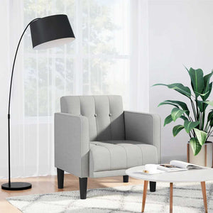 vidaXL Armchair with Armrests Cloud Gray 53 cm Fabric