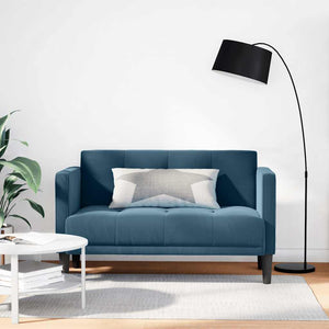 vidaXL Two-Seater Sofa Blue 111 cm Velvet