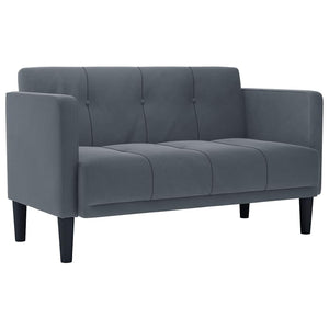 vidaXL Two-Seater Sofa Dark Grey 111 cm Velvet