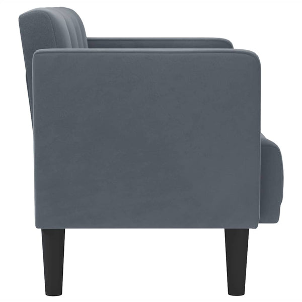 vidaXL Two-Seater Sofa Dark Grey 111 cm Velvet