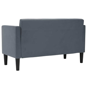 vidaXL Two-Seater Sofa Dark Grey 111 cm Velvet