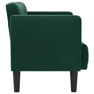 vidaXL Two-Seater Sofa Dark Green 111 cm Velvet