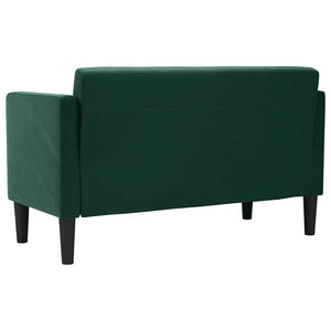 vidaXL Two-Seater Sofa Dark Green 111 cm Velvet