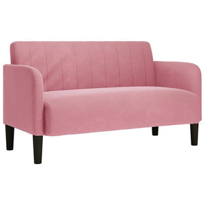 Rosa Samt Zweisitzer Sofa 109 cm